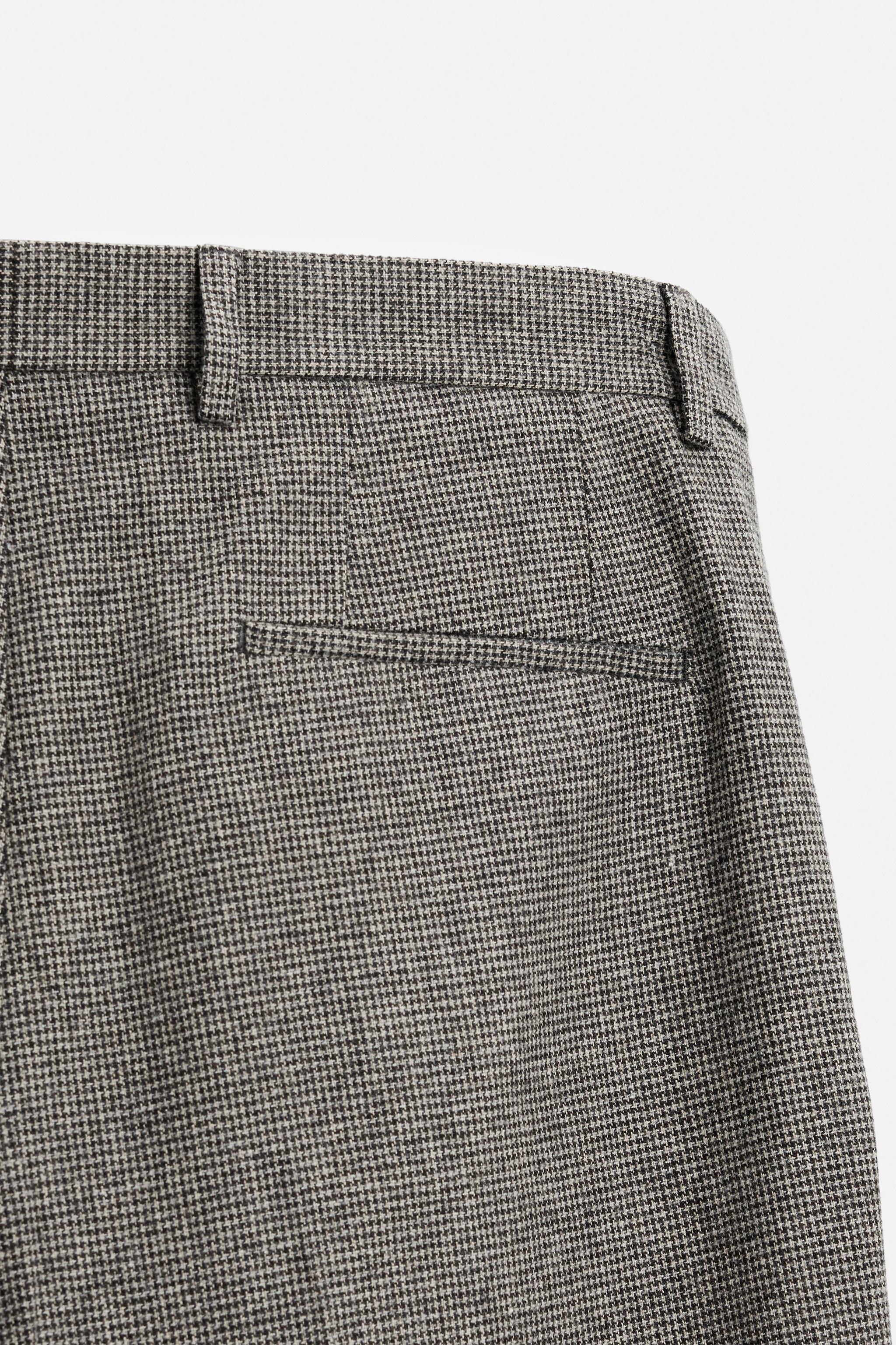 SLIM FIT STRUCTURED PANTS - Beige-brown | ZARA United States