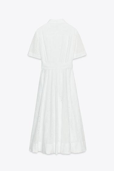 ROBE CHEMISE BRODERIES ZW COLLECTION - Blanc de Zara - Image 7