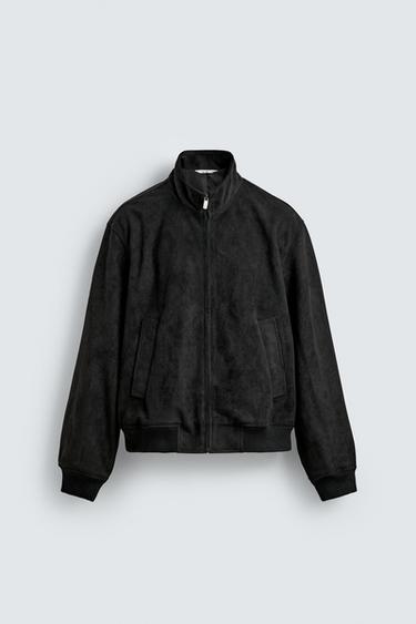 CAZADORA REGULAR FIT EFECTO ANTE - Negro de Zara