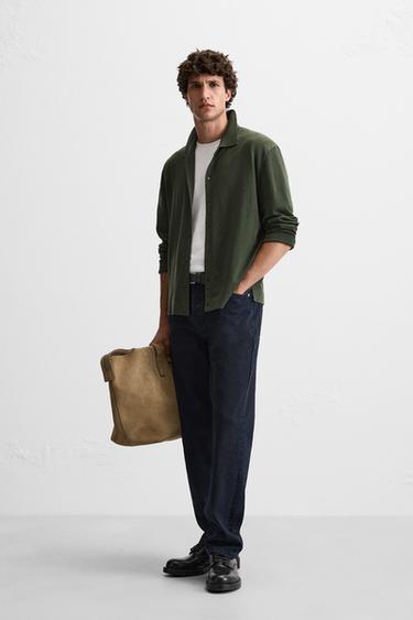 РУБАШКА СВОБОДНОГО КРОЯ — ЗЕЛЕНЫЙ от Zara — изображение 0