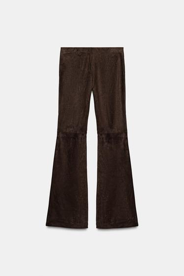 PANTALON FLARE AVEC NŒUD - Marron de Zara - Image 6