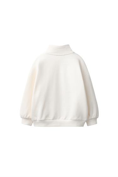 HIGH-NECK SWEATSHIRT — Ecru 2