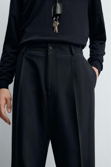STRIPED SUIT TROUSERS - Dark navy by Zara - Image 5