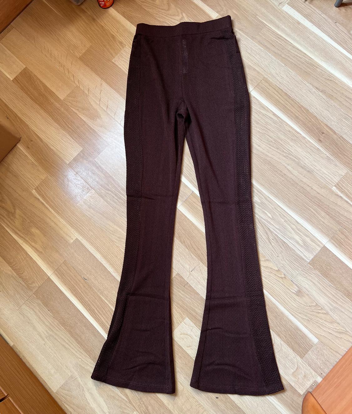 FLARE JACQUARD TROUSERS