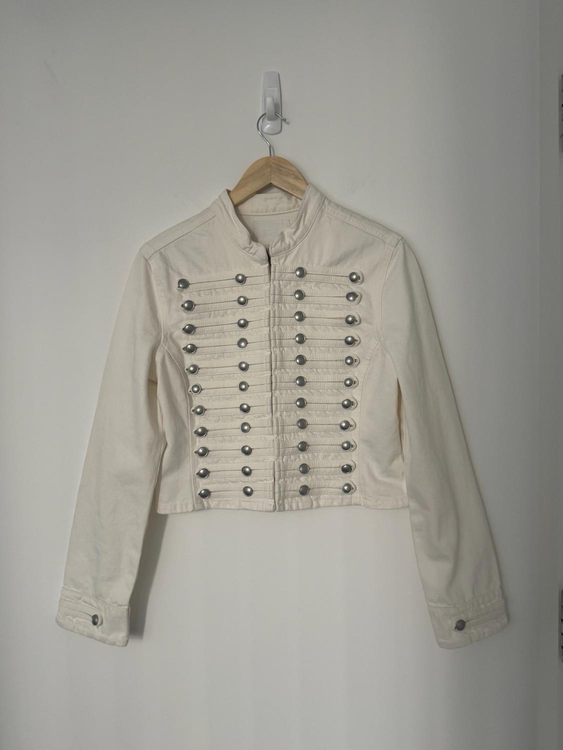 TRF FITTED DENIM JACKET WITH BUTTONS - Image 3