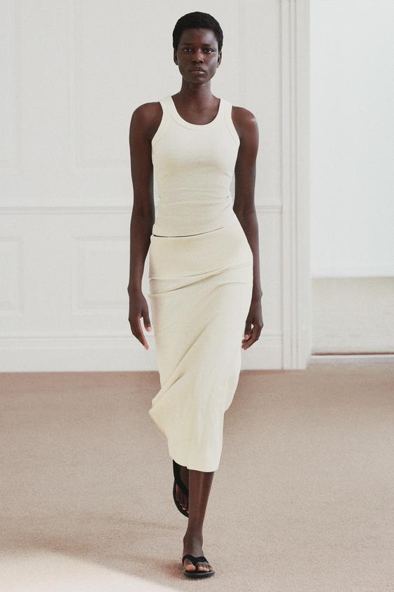 RIBBED RUSTIC SKIRT from Zara - $35.90