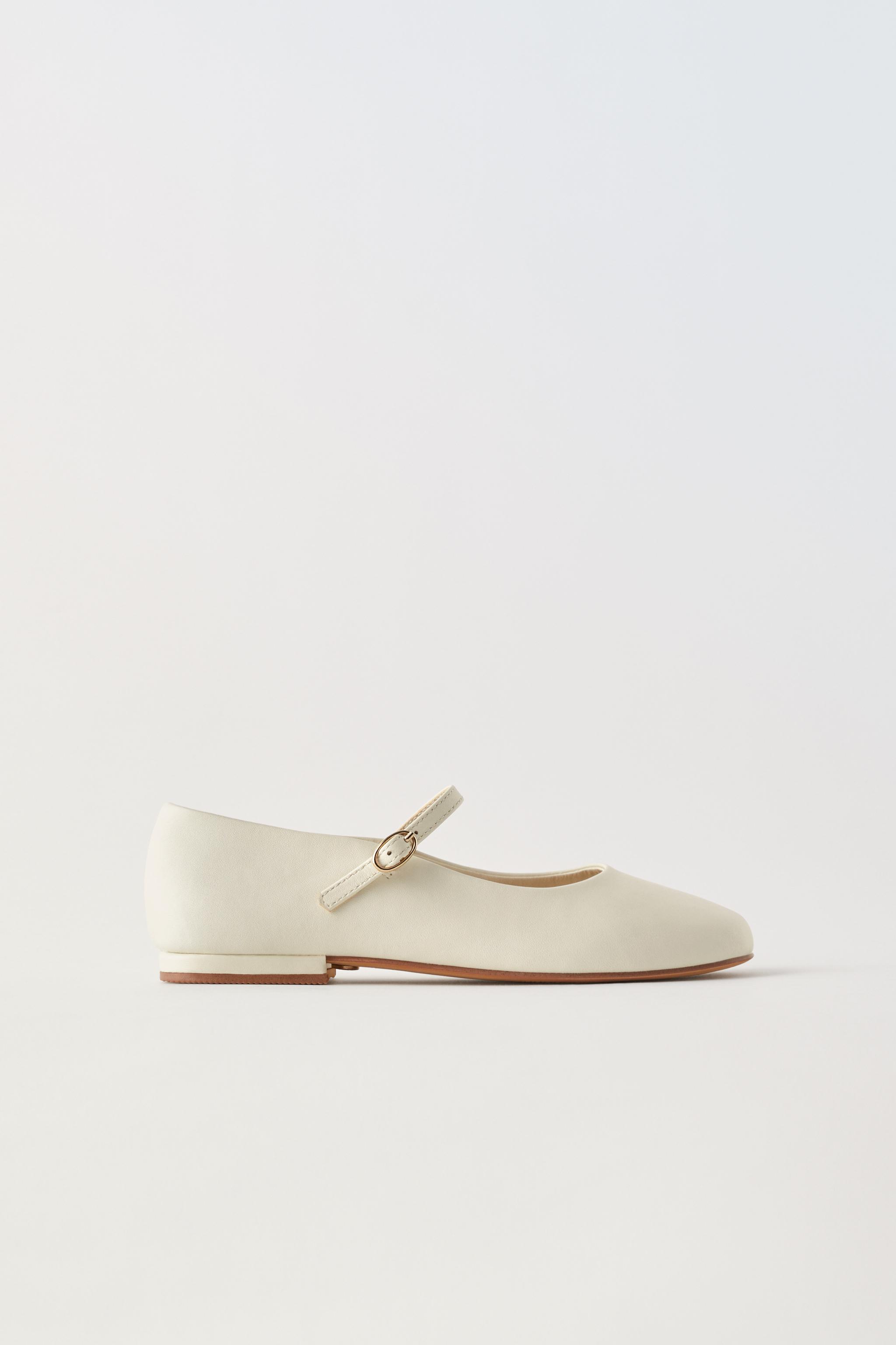 Zara sale white flats