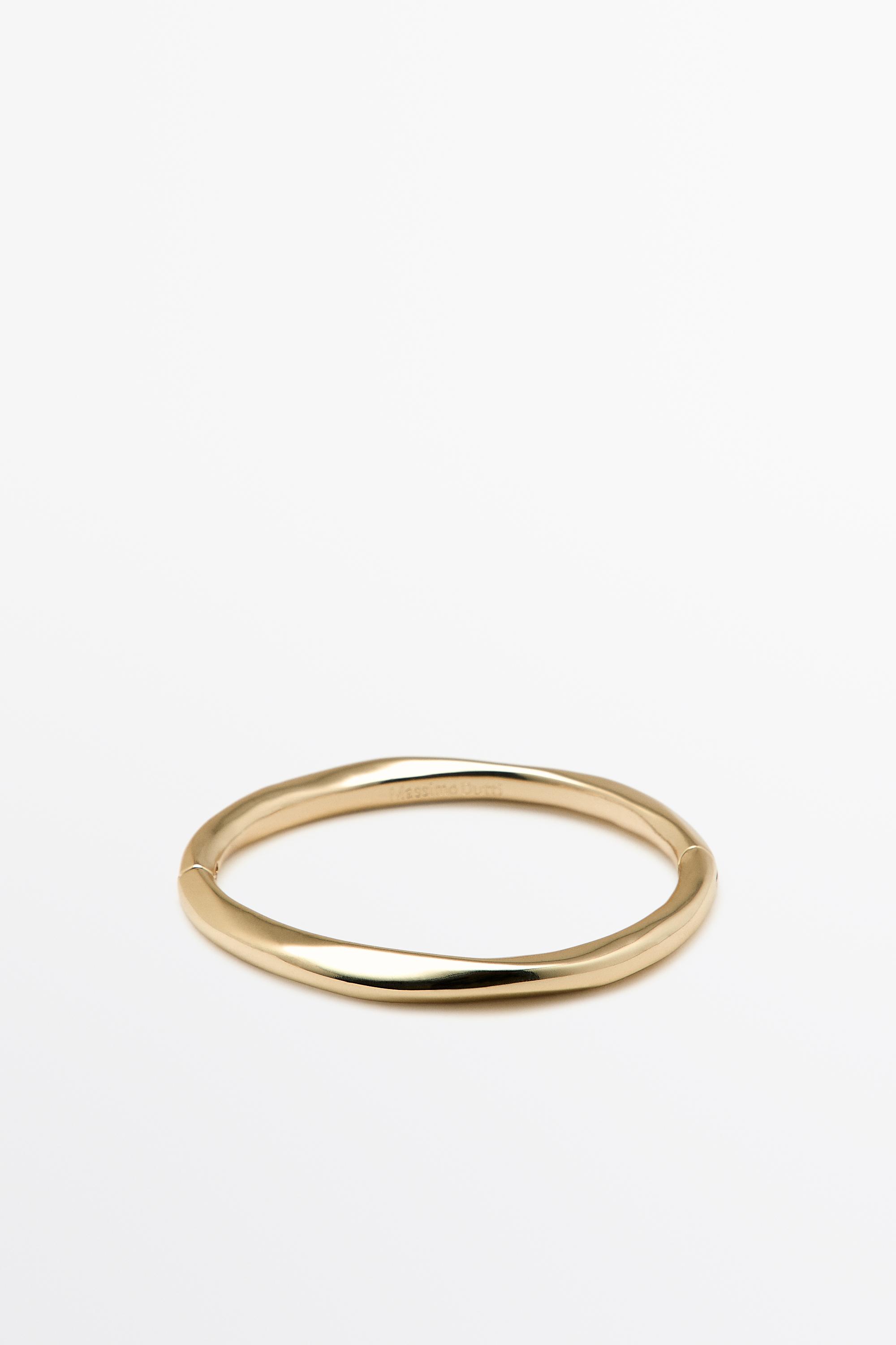 Fine irregular contour bracelet — Golden