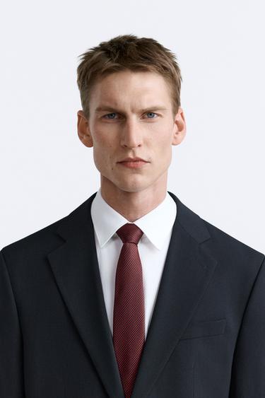 100% IPAK TEKSTURALI GALSTUK - Qizil Zara tomonidan - Tasvir 0