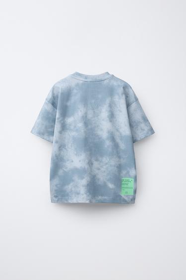 TIE-DYE SPORTY T-SHIRT - Blue/White by Zara - Image 1