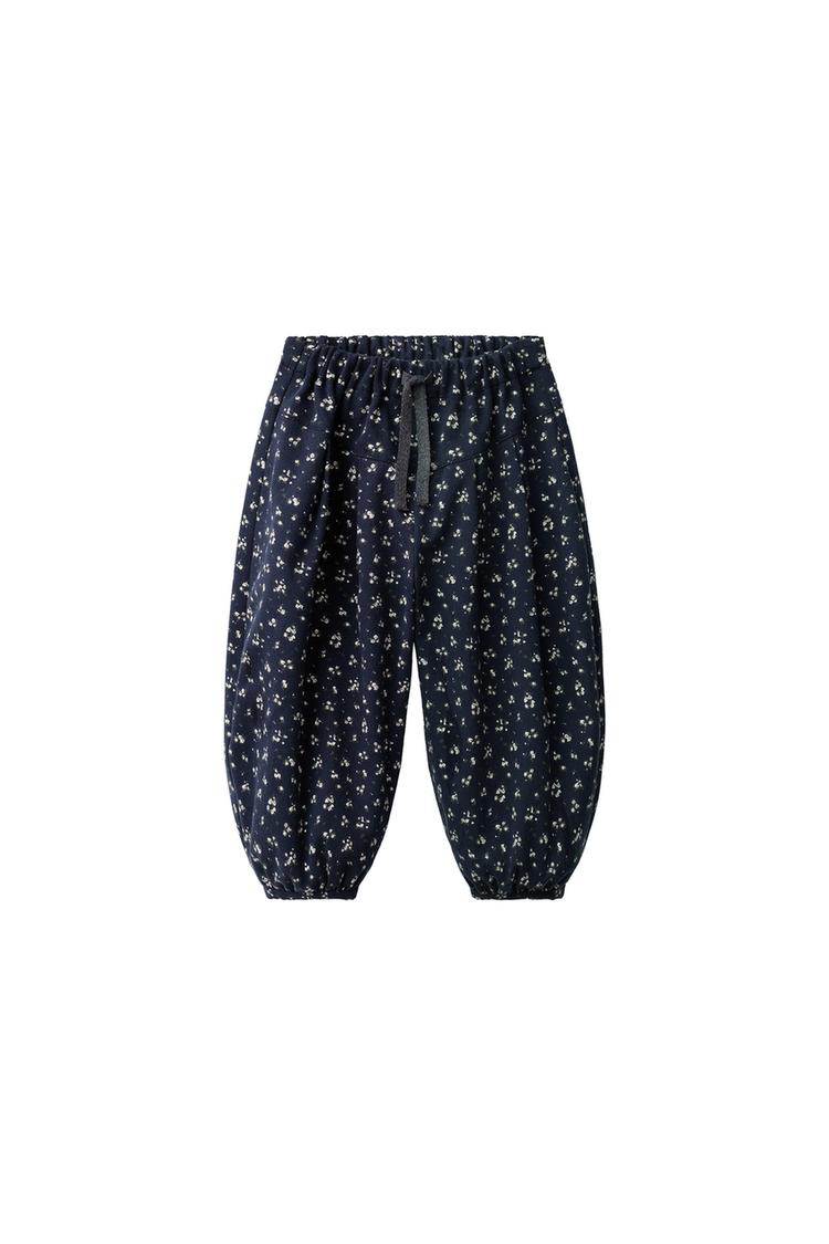 PANTALÓN BOMBACHO ESTAMPADO FLORECITAS