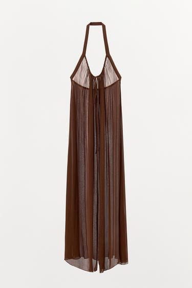 ZW COLLECTION LONG TOP - Khaki by Zara - Image 0