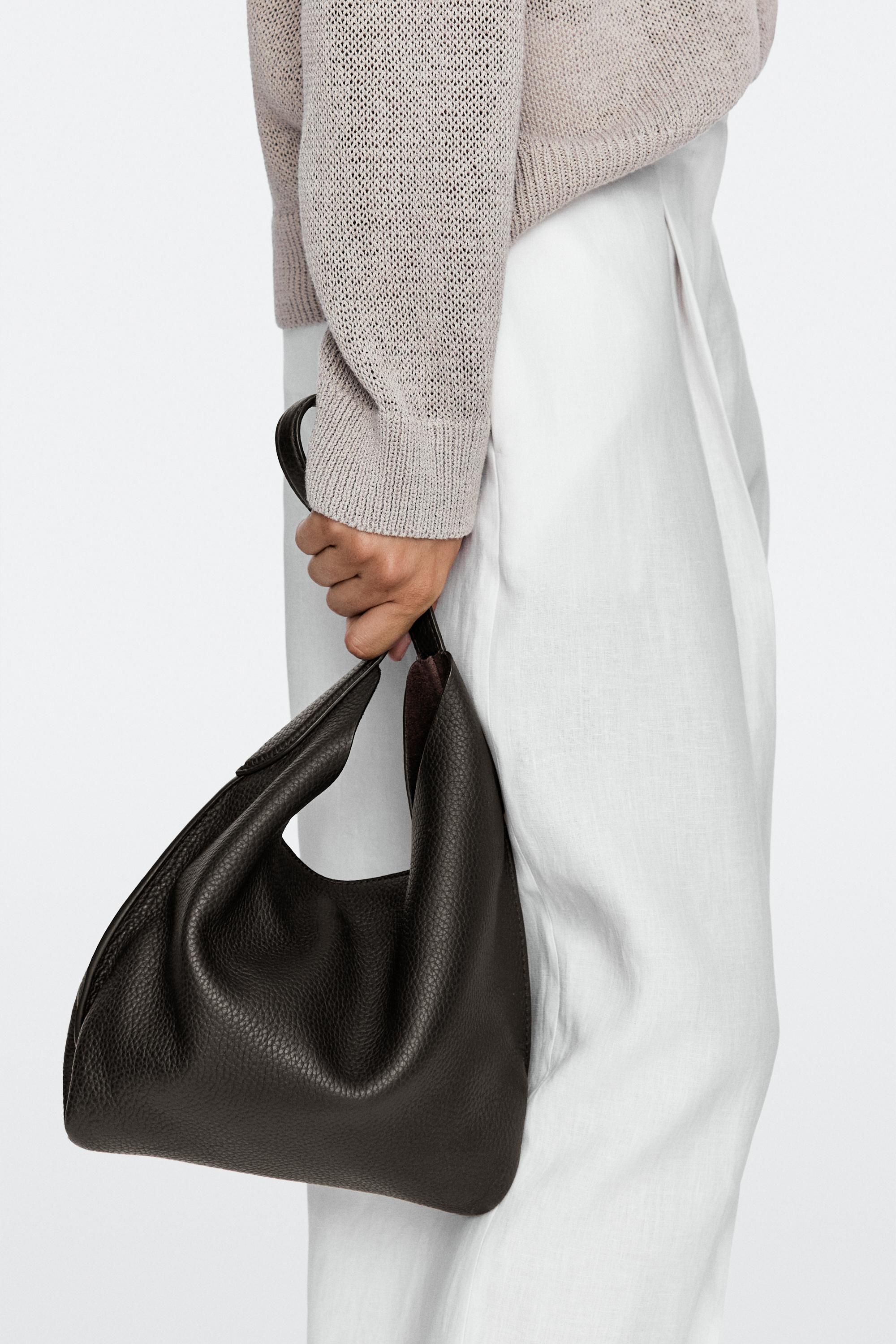 Mini sac porté épaule en cuir nappa