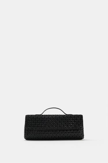 BRAIDED CLUTCH BAG - Black by Zara