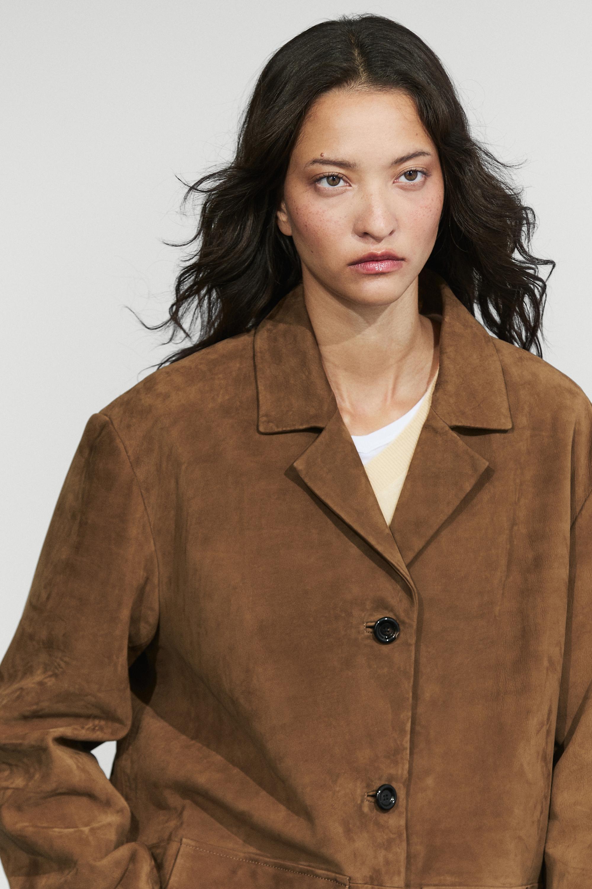 Blazer col cranté 100% daim