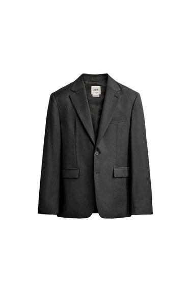 BLAZER TRAJE 100% LANA - Gris Antracita de Zara