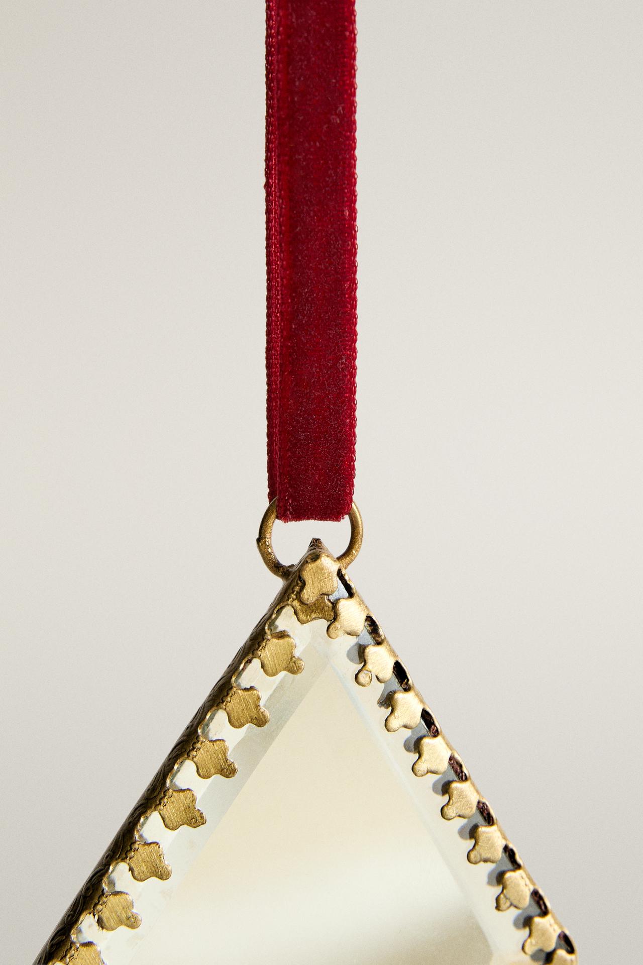 MIRRORED RHOMBUS CHRISTMAS TREE DECORATION — Golden