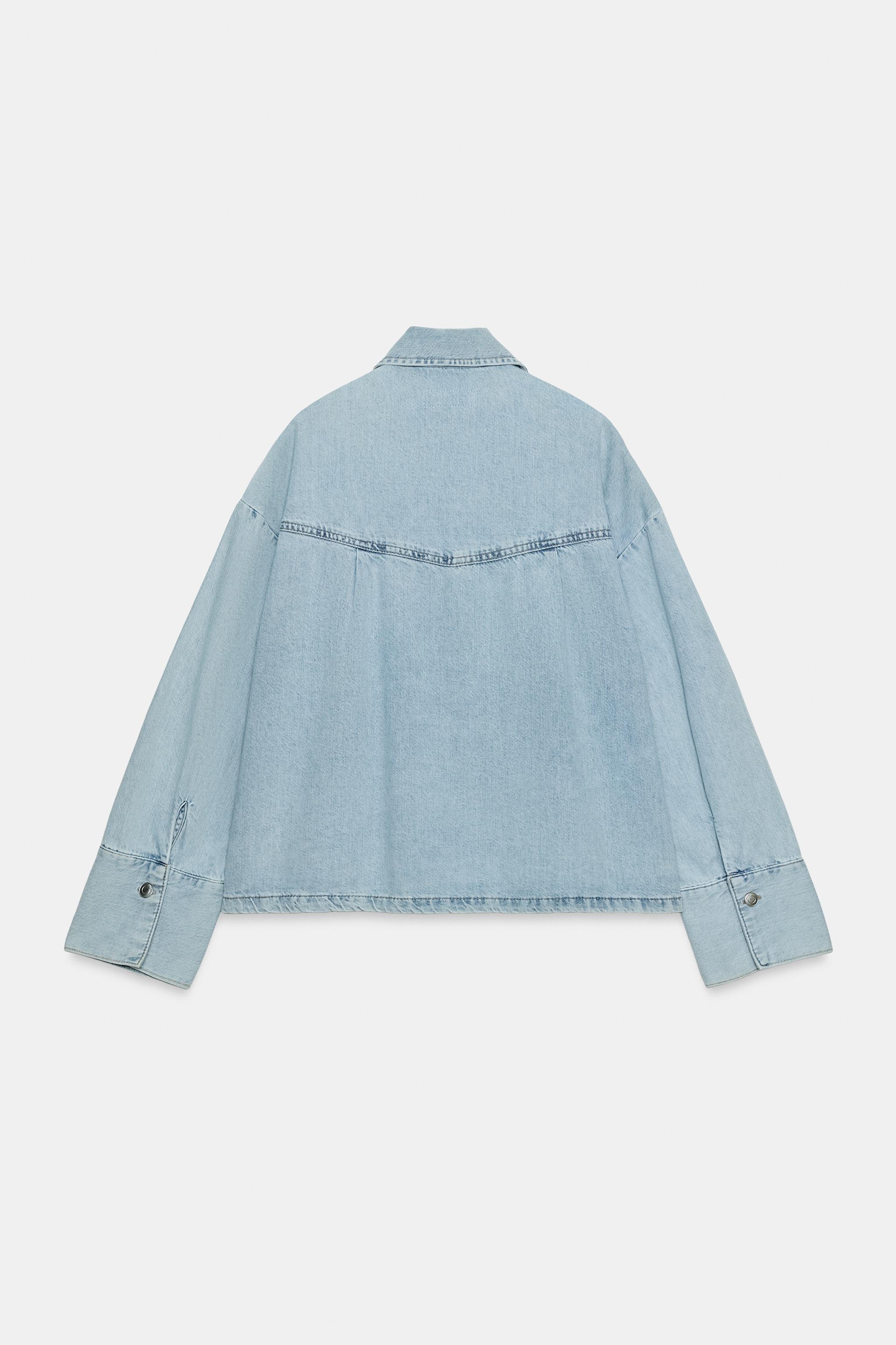 Женские рубашки Zara Z1975 DENIM SHIRT — фото 10