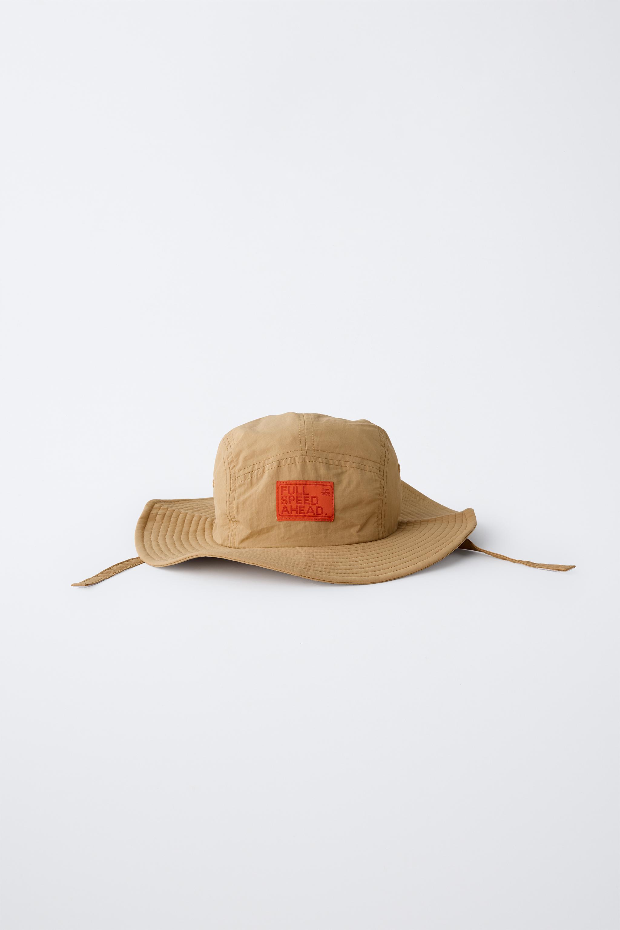 ZARA ザラ ナイロンバケットハット ブラック 58cm キルティング
