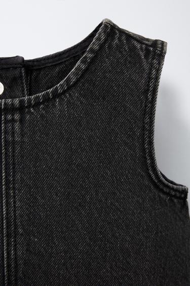 TOP EN JEAN - Noir de Zara - Image 2