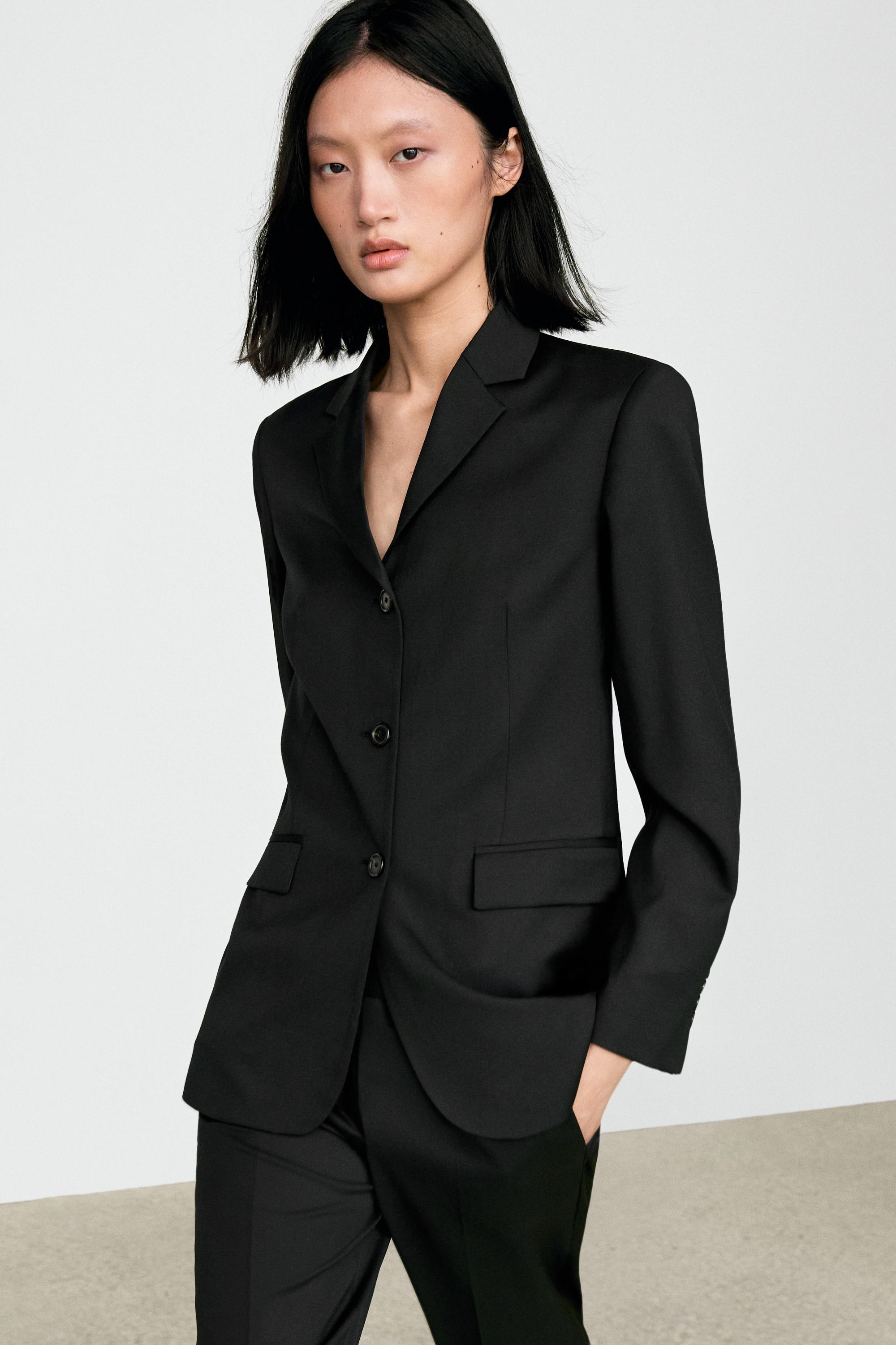 100% cool wool blazer — Black