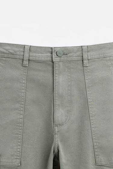 PANTALON STYLE MILITAIRE COUPE DÉCONTRACTÉE - Vert de Zara - Image 6