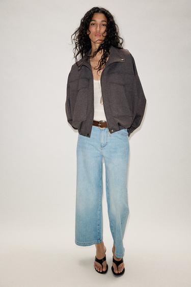HIGH-NECK BOMBER JACKET - brown vigore by Zara