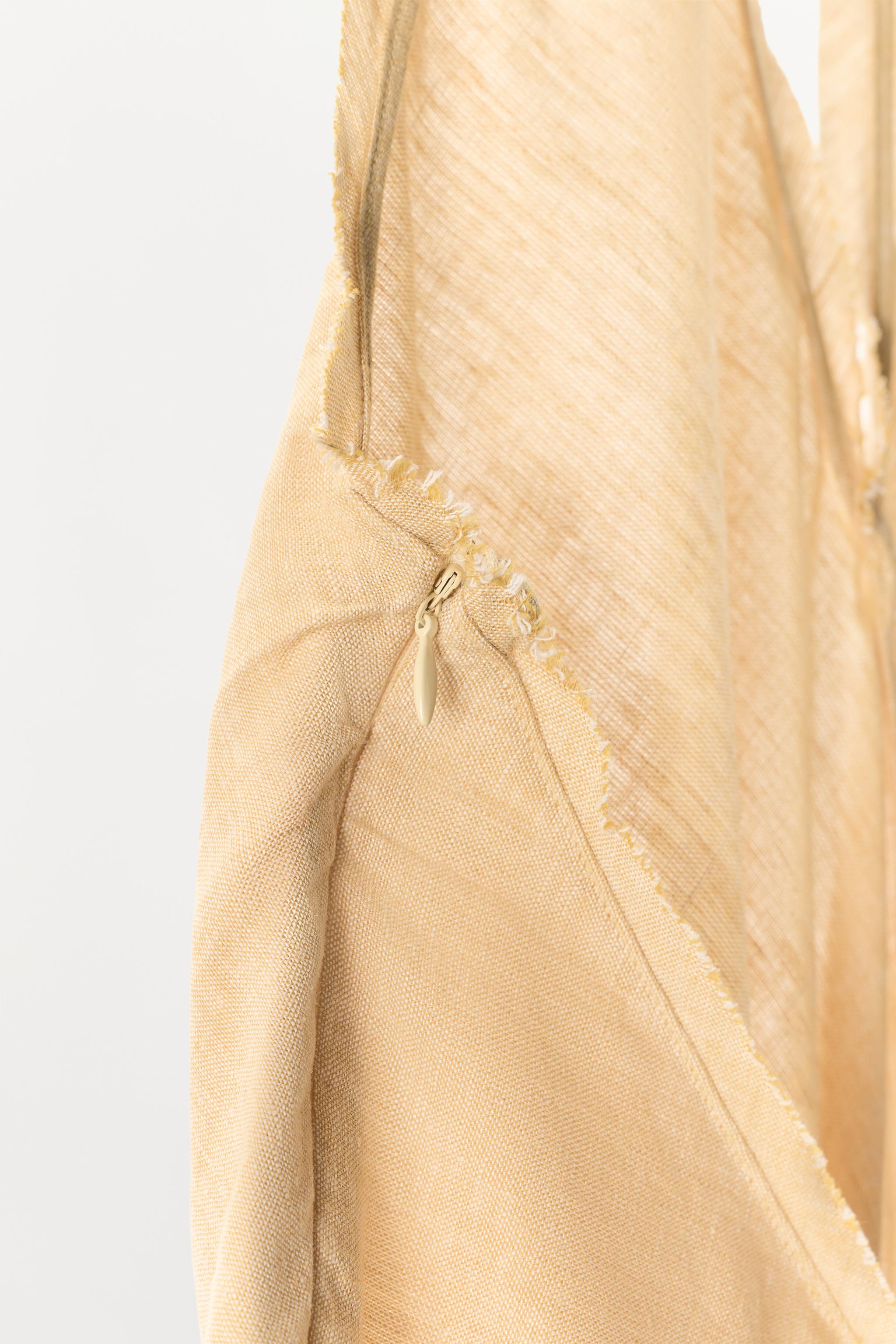 ROBE COURTE HALTER EN MÉLANGE DE LIN