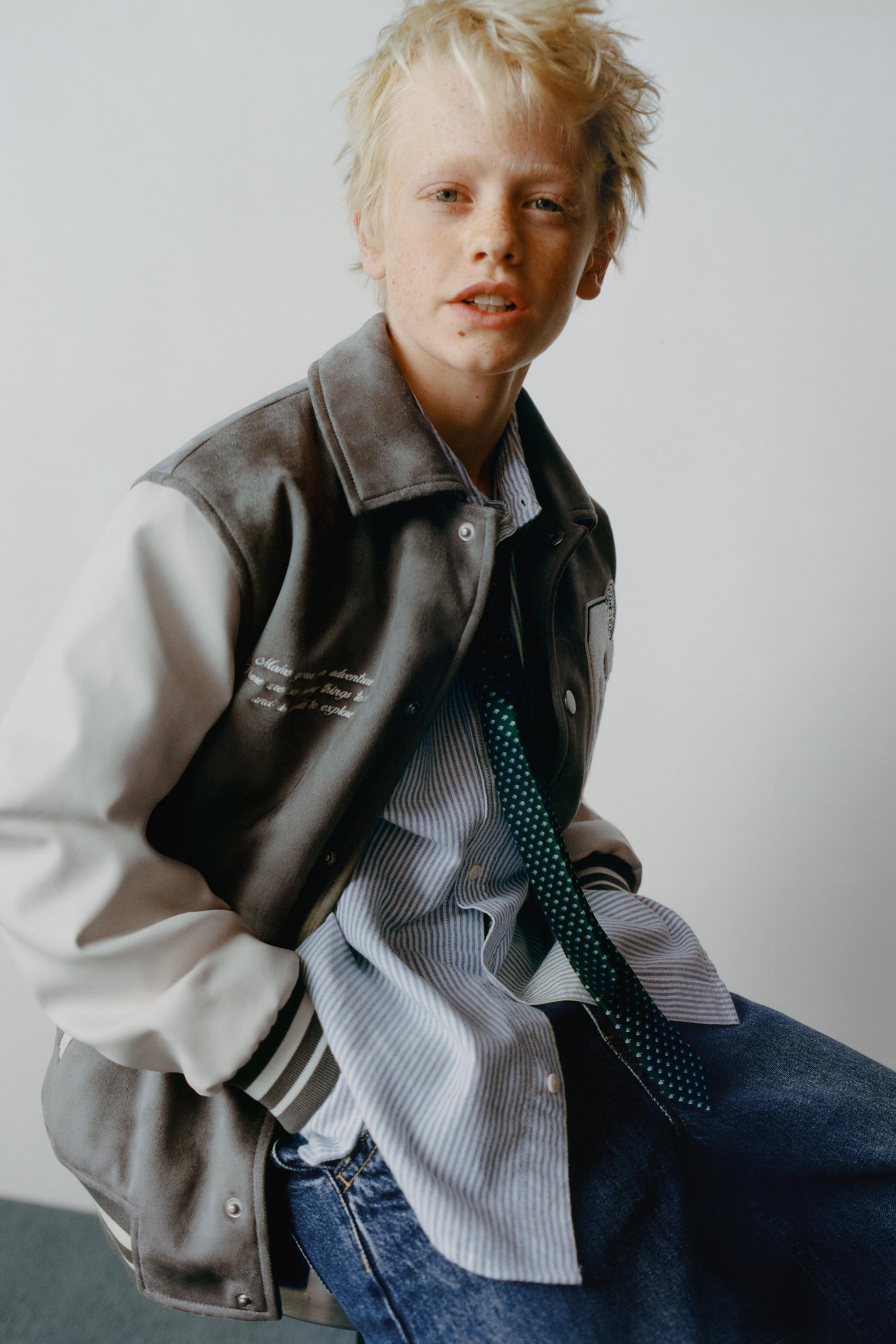 コンビ スエード ボンバージャケット - グレー | ZARA Japan / 日本