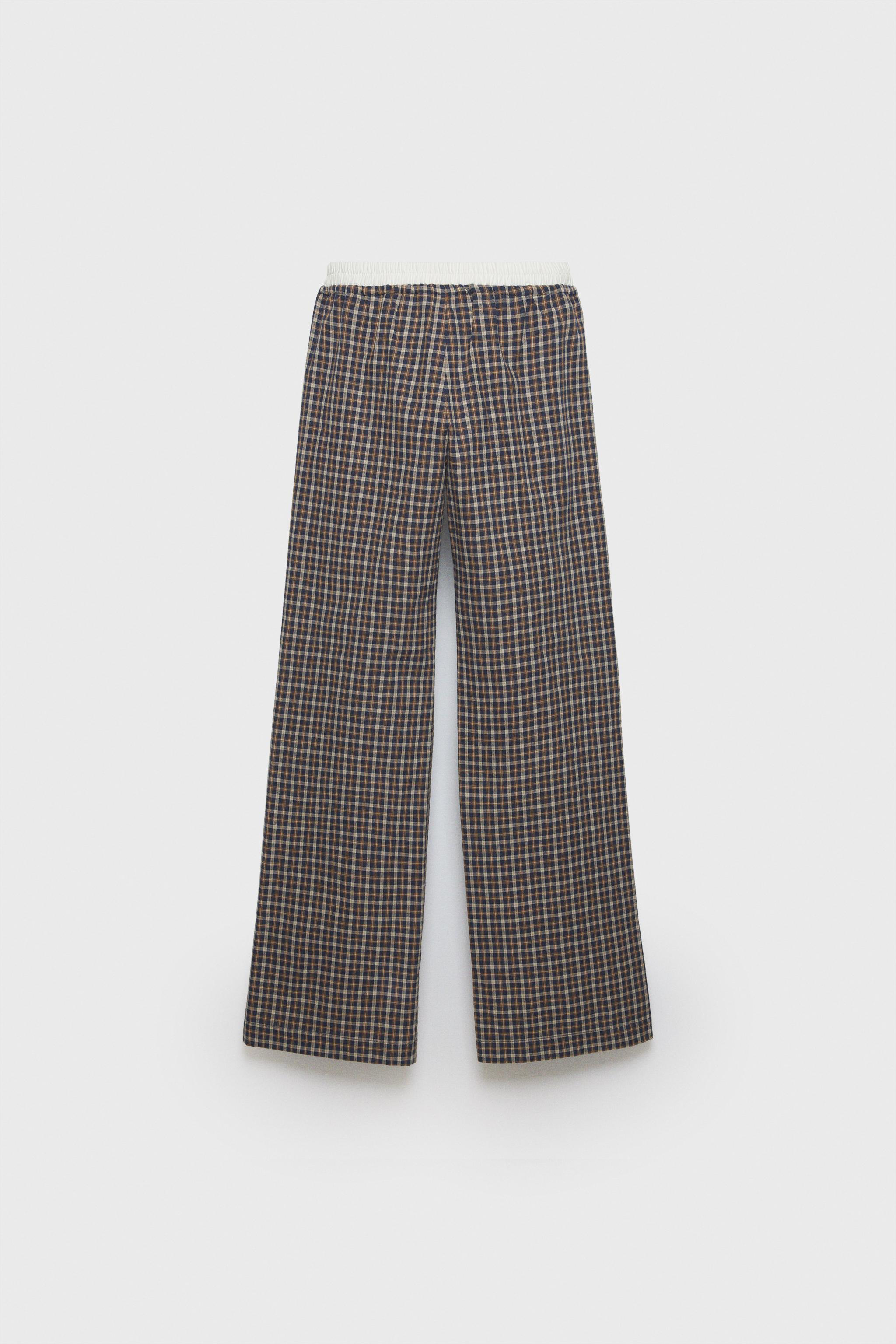 Checked pants zara online