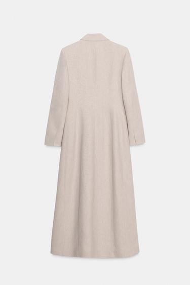 LONG BLAZER WITH BROOCH - Beige by Zara