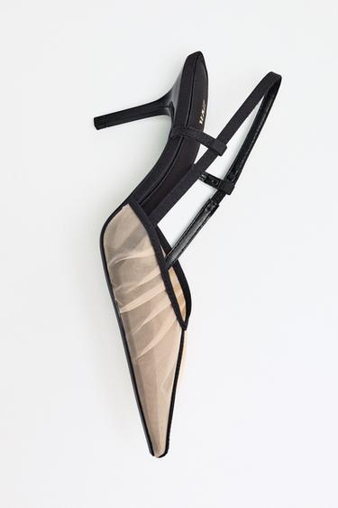 MESH HEELED SHOES - Multicoloured by Zara
