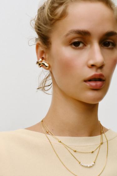 PACK OF 2 EAR CUFF EARRINGS - Golden by Zara - Image 1