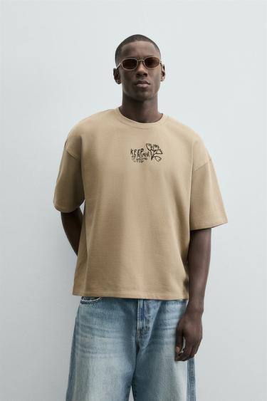 SUDADERA RELAXED FIT - Tostado claro de Zara