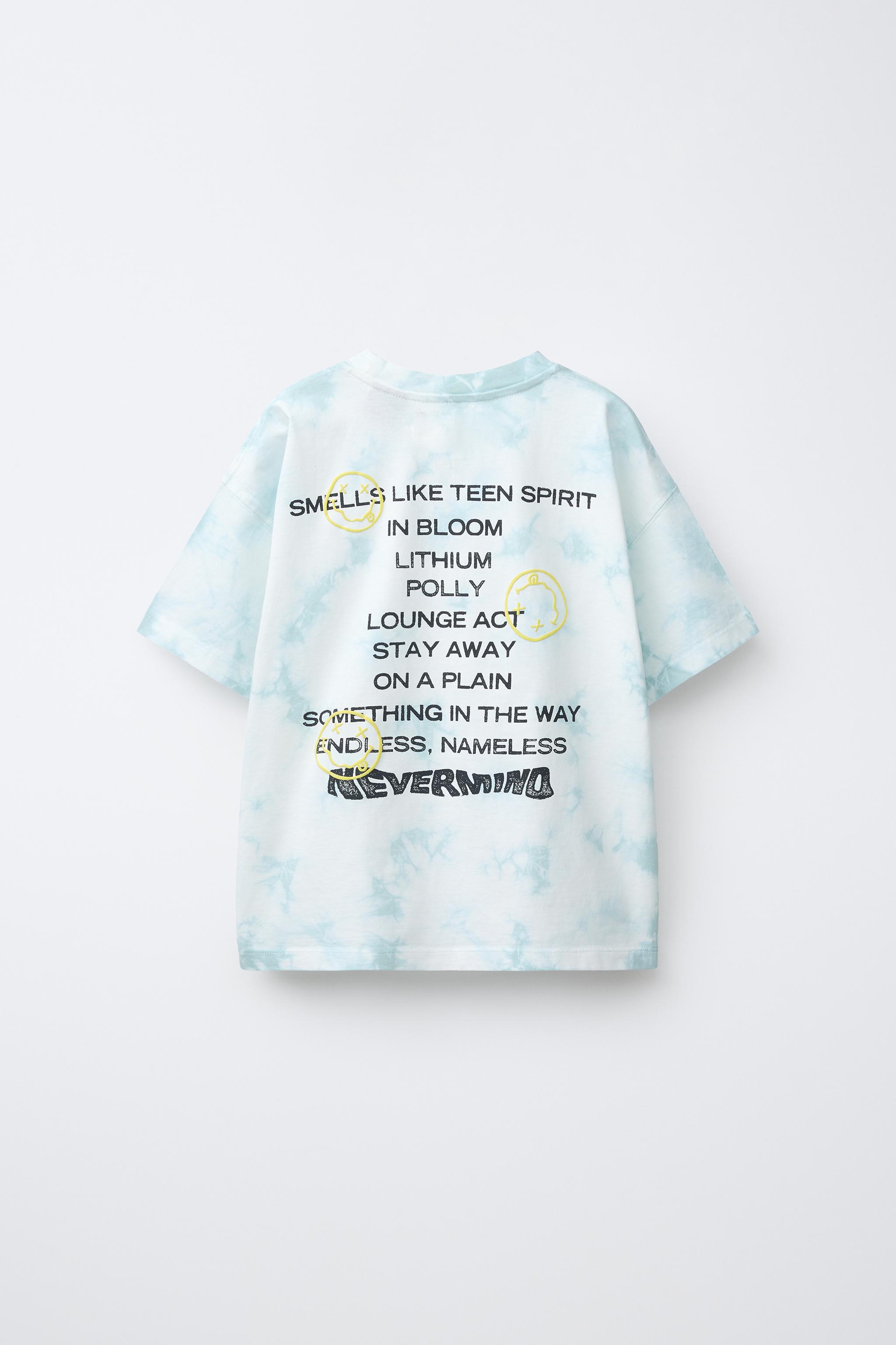 Детские футболки Zara NIRVANA ® TIE-DYE PRINT T-SHIRT — фото 3