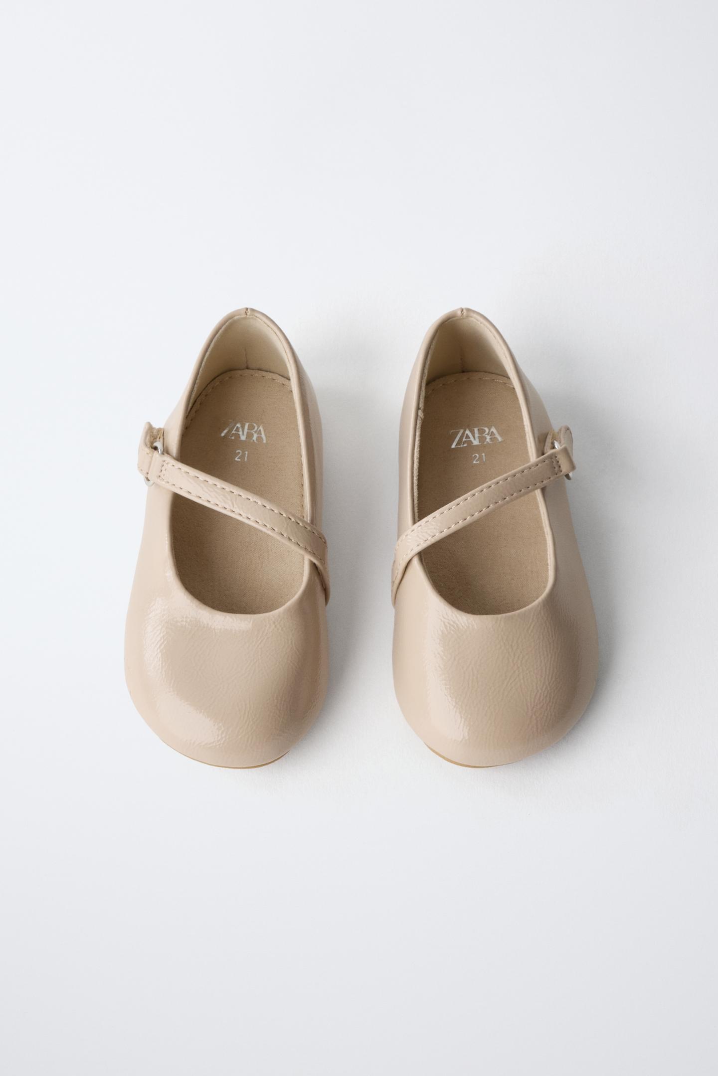 Детские балетки Zara Patent Barefoot Ballet Flats, цвет: Розовый — фото 8