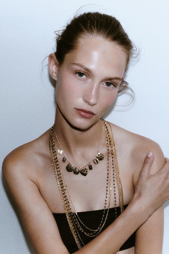 3-PACK OF BEADED CHAIN CHARM NECKLACES