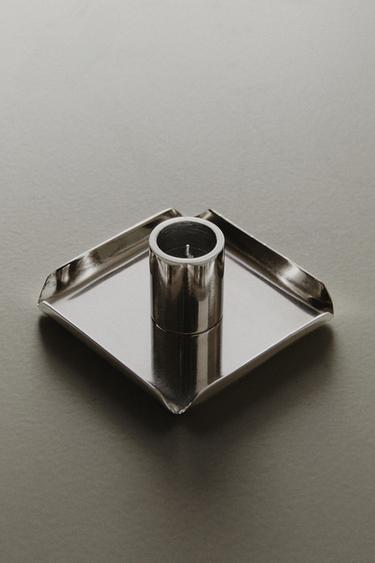 PORTA-VELAS DE AÇO INOXIDÁVEL - Prata da Zara