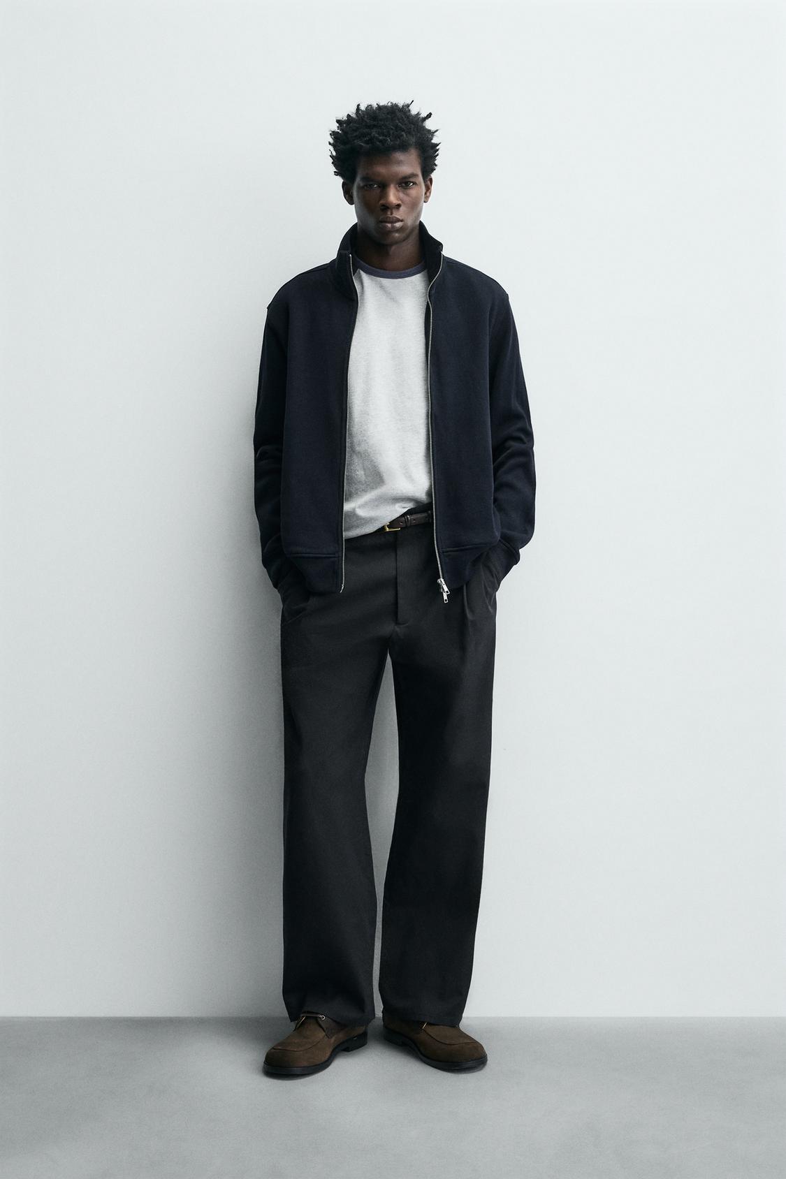 ЖАКЕТ В РУБЧИК ИЗ ИНТЕРЛОКА ZARA