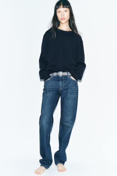 ZW COLLECTION STRAIGHT LOW-RISE JEANS - Blue by Zara