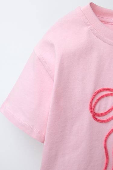 DRAWSTRING BOW T-SHIRT - Pink by Zara - Image 3