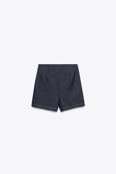 JUPE-PANTALON CROISÉE BOUCLE - Indigo de Zara - Image 6