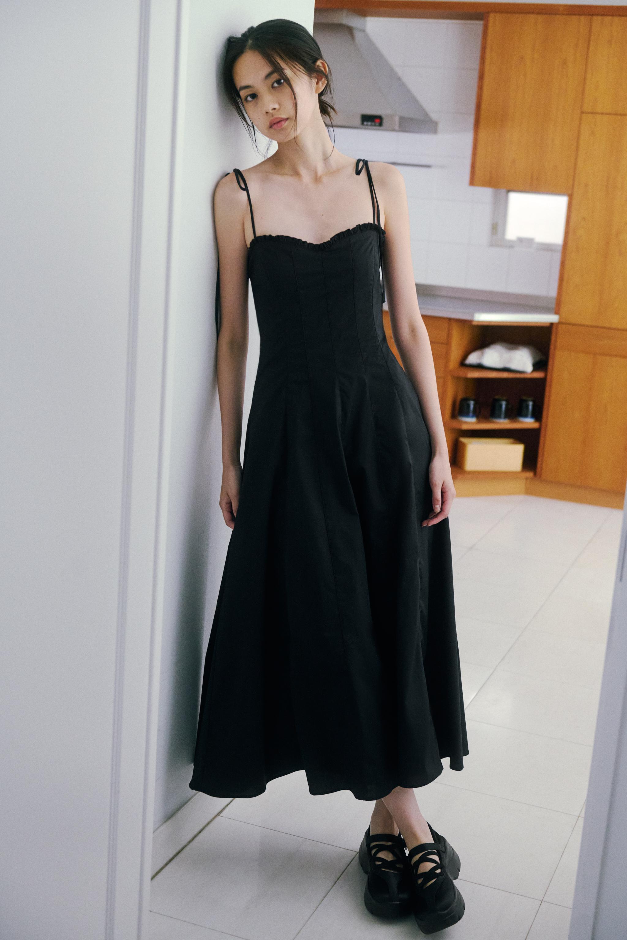 スペイン発送 ZARA ラッフルフリンジミディドレス 今季新作！ org.jpg