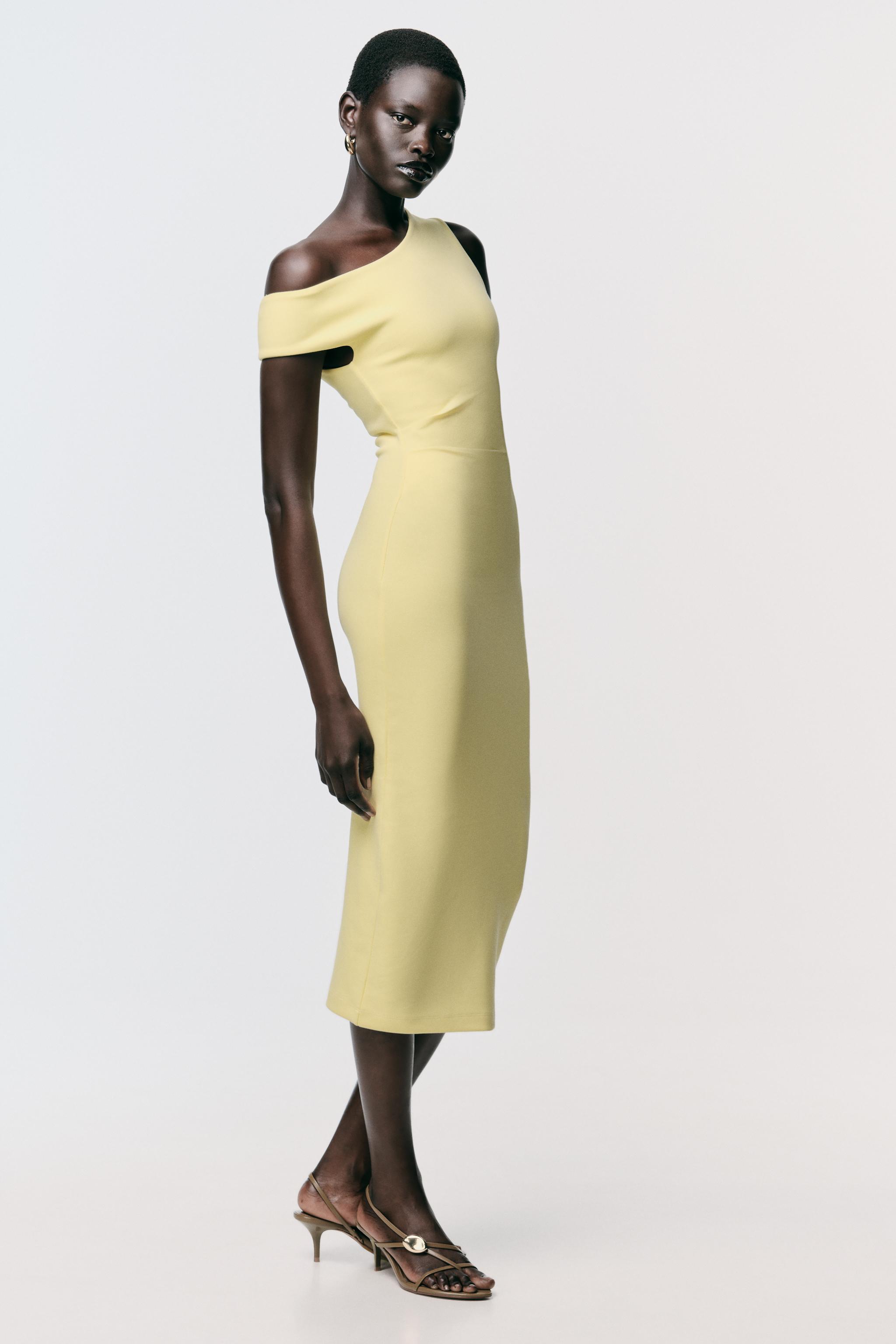 ☆ドイツ発*ZARA*新作*オフショルダーリネンドレス☆ オフショルダーワンピース - レディース | ZARA 日本