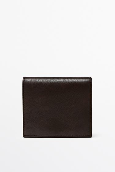 Portefeuille en cuir nappa - Marron de Zara - Image 0