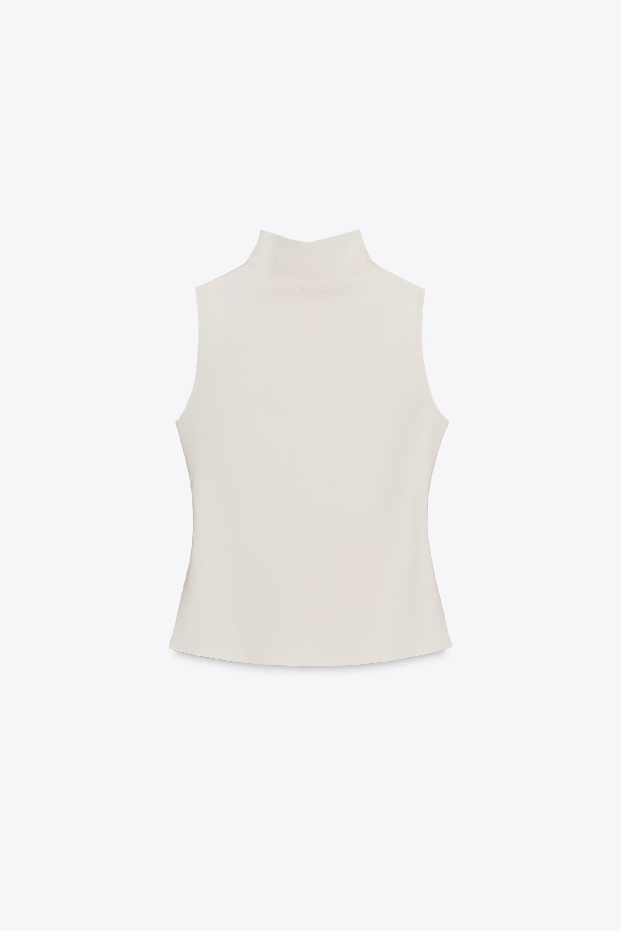 POLIAMIDE MOCK NECK TOP - Black | ZARA United States