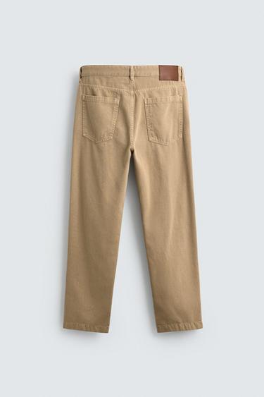 JEAN REGULAR FIT DÉLAVÉ - Beige foncé de Zara - Image 6