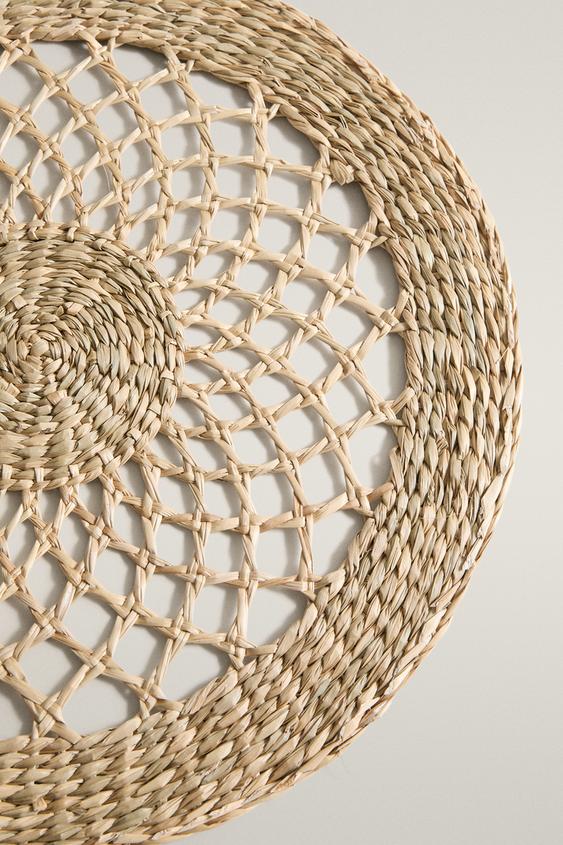 SET DE TABLE ROND EN FIBRE - Beige clair de Zara - Image 1