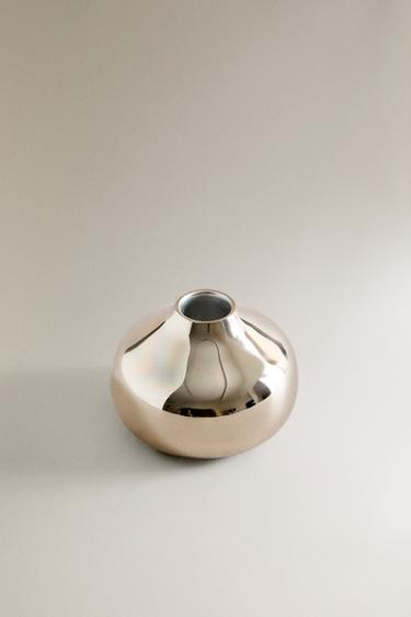 SILVER ALUMINIUM TEALIGHT HOLDER - P by Zara - Image 1