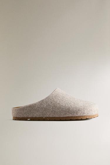 MINIMALISTISCHE VILTEN CLOGS - Beige van Zara - Afbeelding 0